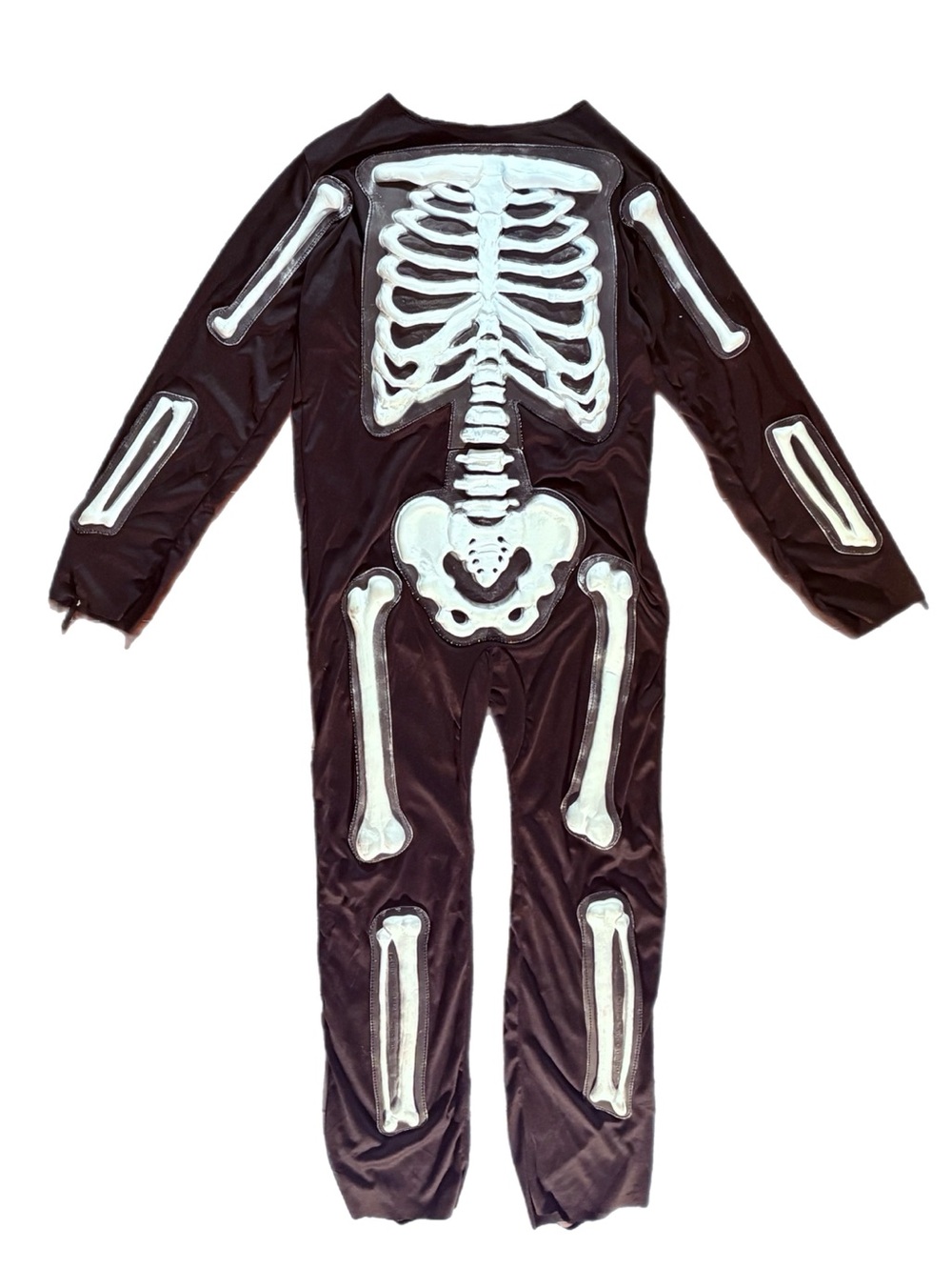 Kids Black Skeleton Costume with Glow Bone Print (L 12-14)